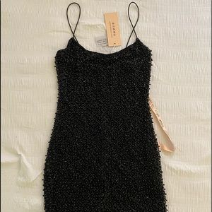 Black beaded mini dress *Brand New* with tags